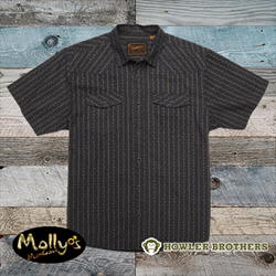 H Bar B Snapshirt - Tepozteco Stripe - Antique Black
