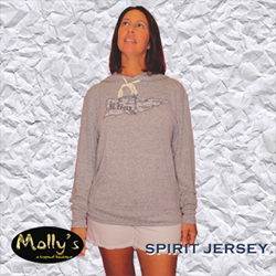 Big Island Brushed Jersey Hoodie - Soft Grey