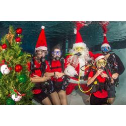 Pictures With Scuba Santa