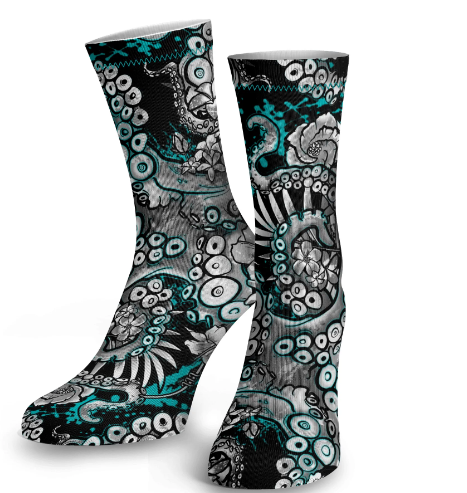Octofloral Splatterfly Dive Socks