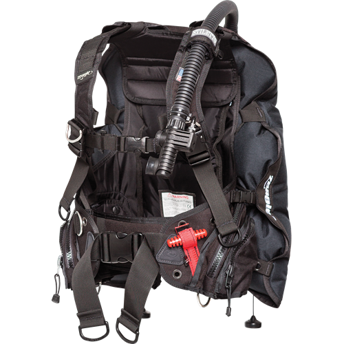 Stiletto BCD with inflator hose
